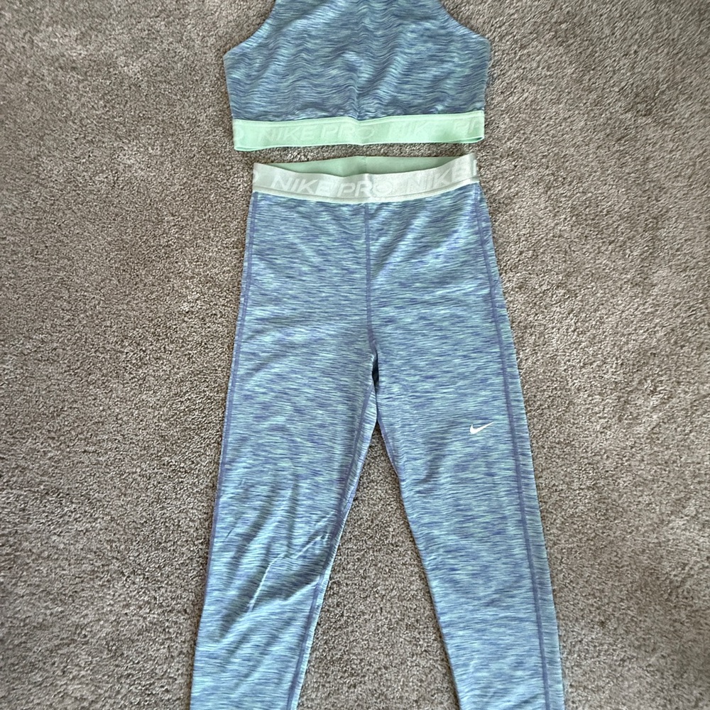 Nike Pro Dri-FIT Blue and Green Set